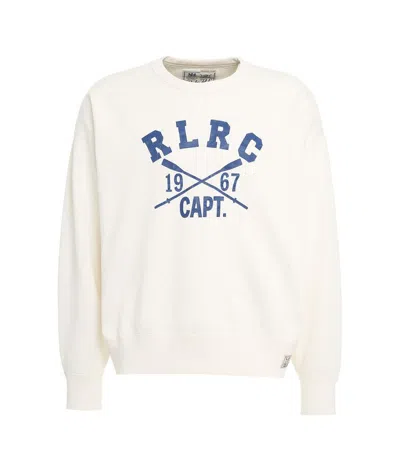 Polo Ralph Lauren Logo Printed Crewneck Sweatshirt In White