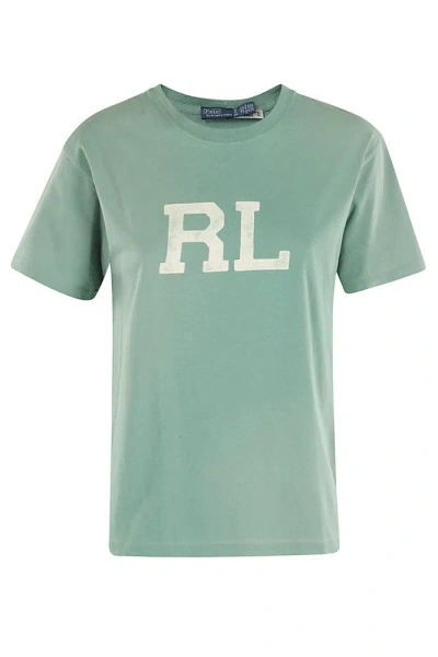 Polo Ralph Lauren Logo Printed Crewneck T In Green