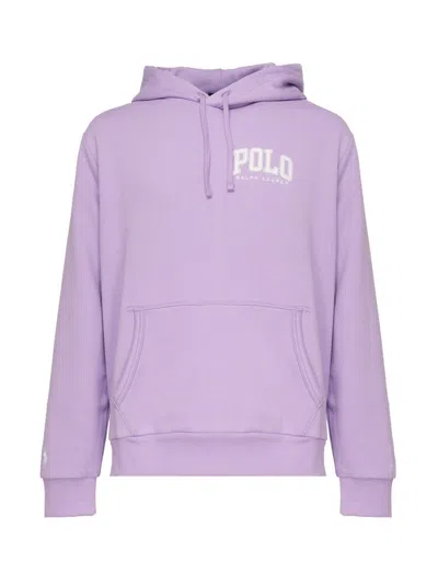 Polo Ralph Lauren Logo Sweatshirt In Purple