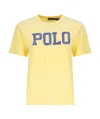 Polo Ralph Lauren Logo Jersey Crewneck Tee Woman T-shirt Yellow Size Xl Cotton