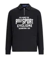 Polo Ralph Lauren Knitwear With Ribbed Cuffs And Embroidered Patch In Black