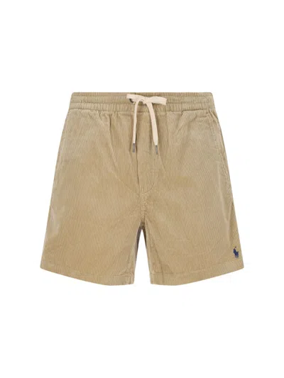 POLO RALPH LAUREN LOGO RIBBED SHORTS