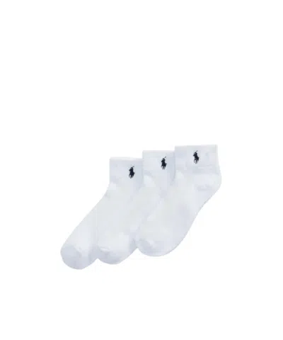 Polo Ralph Lauren Logo Rib-knit Socks In White