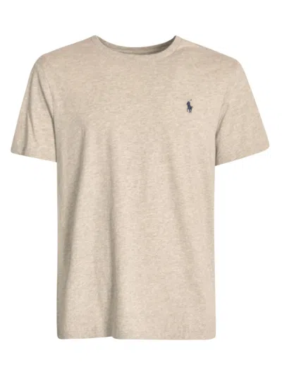 Polo Ralph Lauren Logo Round Neck T-shirt In Grey