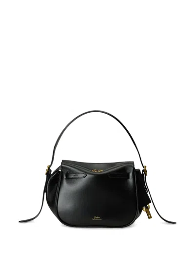 Polo Ralph Lauren Logo Satchel Bag In Black