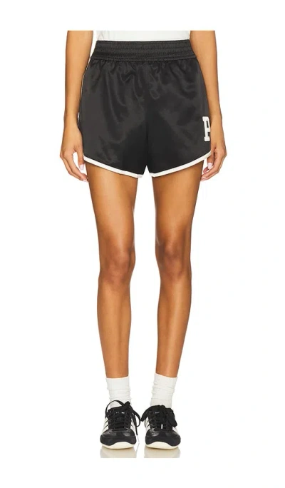 Polo Ralph Lauren Sateen Logo Shorts In Black