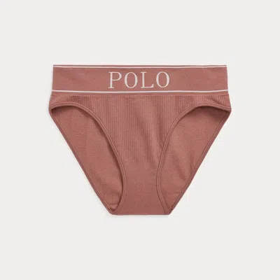 Polo Ralph Lauren Logo Seamless High-rise Brief In Pink