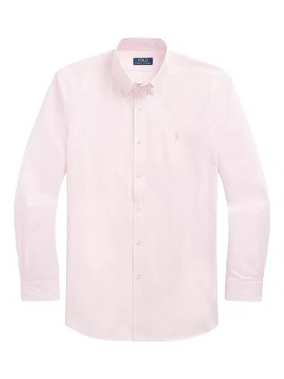 Polo Ralph Lauren Long Sleeve Striped Button-down Collar Shirt In Multicolor