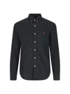Polo Ralph Lauren Black Shirt Custom-fit In Black