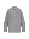 Polo Ralph Lauren Striped Long Sleeve Button-down Top In Black
