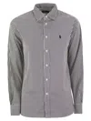 Polo Ralph Lauren Striped Long Sleeve Button-down Top In Black/white