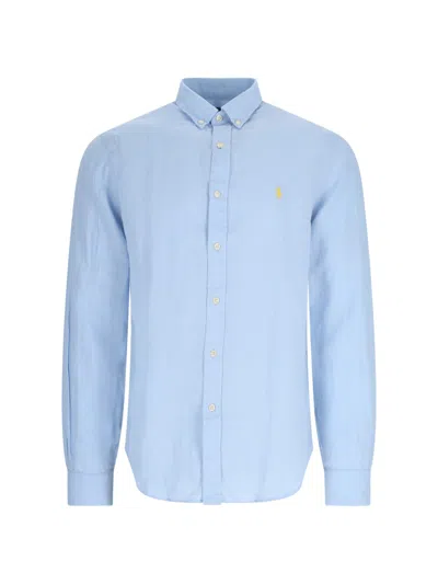 Polo Ralph Lauren Logo Shirt In Light Blue