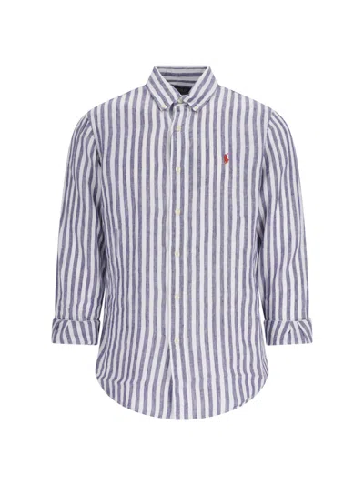 Polo Ralph Lauren Logo Shirt  In White/blu