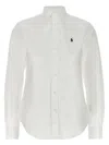 Polo Ralph Lauren Slim-fit Cotton Poplin Shirt With Logo Embroidery In White