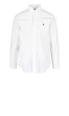 Polo Ralph Lauren Embroidered-logo Cotton Shirt In White