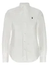 Polo Ralph Lauren Slim-fit Cotton Poplin Shirt With Logo Embroidery In White