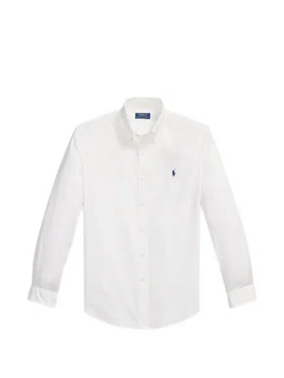 Polo Ralph Lauren Long Sleeve Sport Shirt Button Down Collar In White