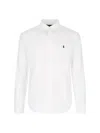 Polo Ralph Lauren Mens Button-down Long-sleeves Linen Shirt Ceramic White Xxl In White