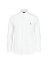 Polo Ralph Lauren Embroidered-logo Cotton Shirt In White