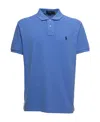 Polo Ralph Lauren Logo Embroidered Short-sleeved Polo Shirt In Blue