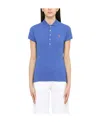 Polo Ralph Lauren Polo Julie 5 Bott. Slim-fit Polo In Blue