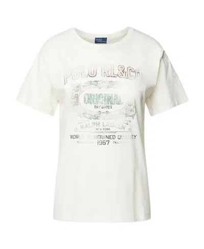 Polo Ralph Lauren Logo Short-sleeved T-shirt In White