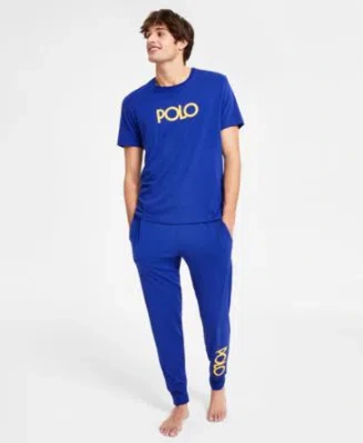 Polo Ralph Lauren Logo Sleep Shirt Sleep Joggers Exclusively At Macys In Andover Heather,polo Black Logo