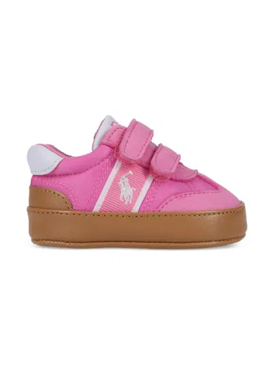 Polo Ralph Lauren Babies' Logo Sneakers In Pink