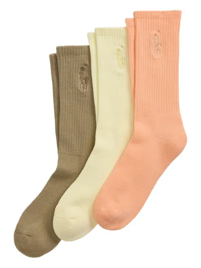 Polo Ralph Lauren Logo Socks (set Of Three)