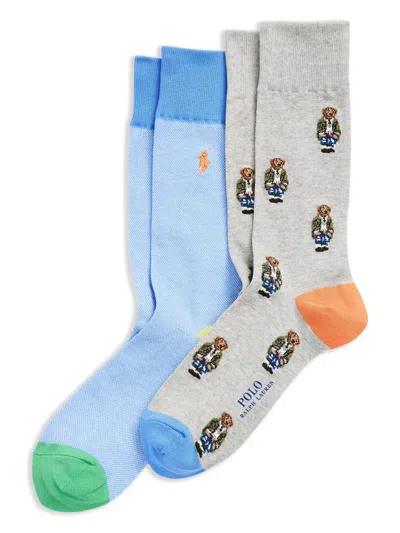 Polo Ralph Lauren Logo Socks (set Of Two) In Multi