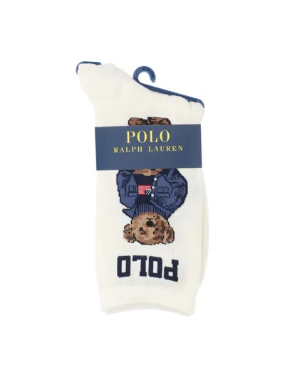 Polo Ralph Lauren Logo Socks In White