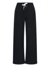 Polo Ralph Lauren Black Pants With Drawstring Elastic Waist And Pony Embroidery On The Side In Black