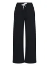 Polo Ralph Lauren Black Pants With Drawstring Elastic Waist And Pony Embroidery On The Side In Black
