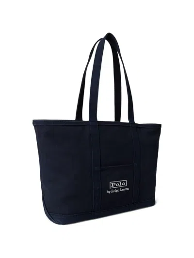 Polo Ralph Lauren Logo Strap Tote Bag In Blue