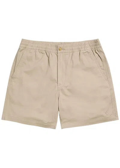 Polo Ralph Lauren Logo Stretch-cotton Shorts In Brown