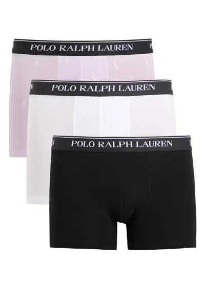 Polo Ralph Lauren Logo Stretch-cotton Trunks In Black