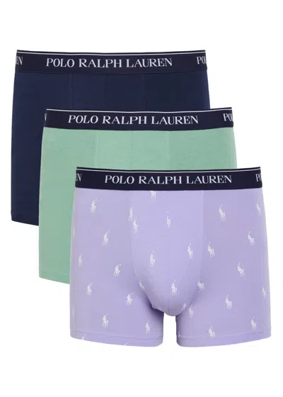 Polo Ralph Lauren Logo Stretch-cotton Trunks In Multi