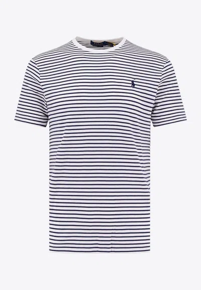 Polo Ralph Lauren Logo Stripe Crewneck T-shirt