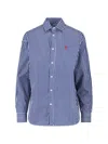 Polo Ralph Lauren Stripe Relaxed Fit Cotton Button-up Shirt In Blue