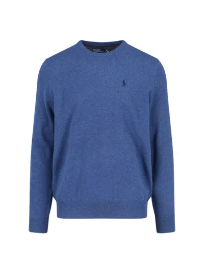 POLO RALPH LAUREN POLO RALPH LAUREN LOGO SWEATER – BLUE