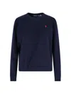 Polo Ralph Lauren Logo-detail Crew-neck Sweater In Blue