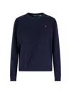 Polo Ralph Lauren Logo-detail Crew-neck Sweater In Blue