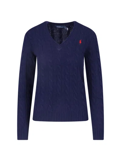 Polo Ralph Lauren Logo Sweater In Blue