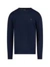 Polo Ralph Lauren Classic Knit Sweater With Round Neckline In Black