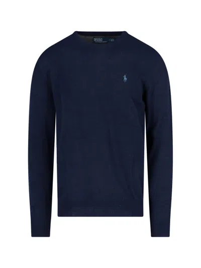 Polo Ralph Lauren Logo Sweater In Blue