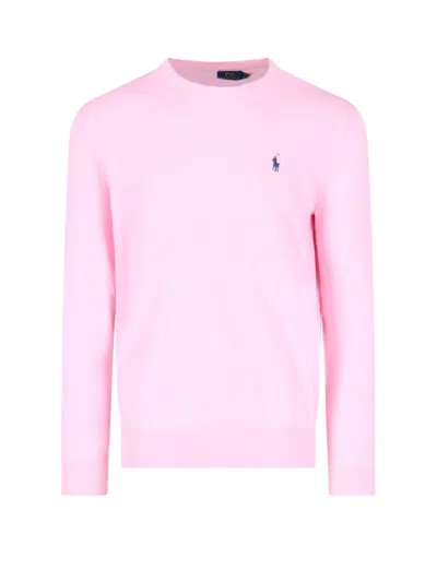Polo Ralph Lauren Logo Jumper In Pink