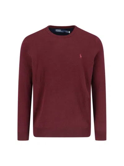 POLO RALPH LAUREN POLO RALPH LAUREN LOGO SWEATER – RED