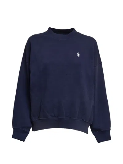 Polo Ralph Lauren Logo Sweatshirt In Blue