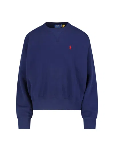 Polo Ralph Lauren Logo Sweatshirt In Blue