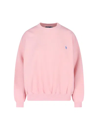 Polo Ralph Lauren Logo Sweatshirt In Pink